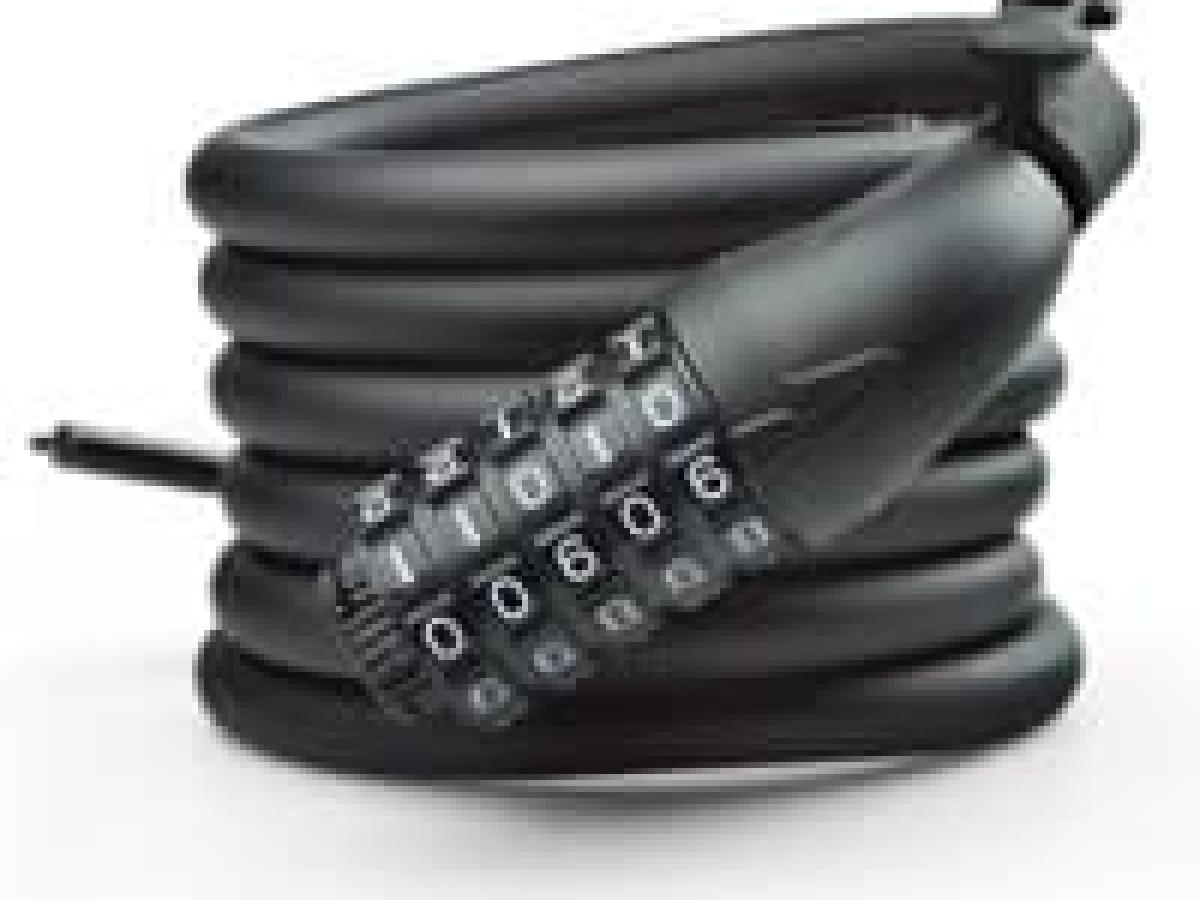 5 digit matte finishing cable lock with bracket